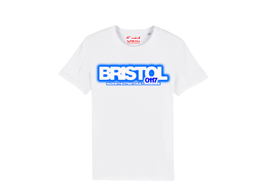 Cartel Bristol 0117 White/Blue Tee