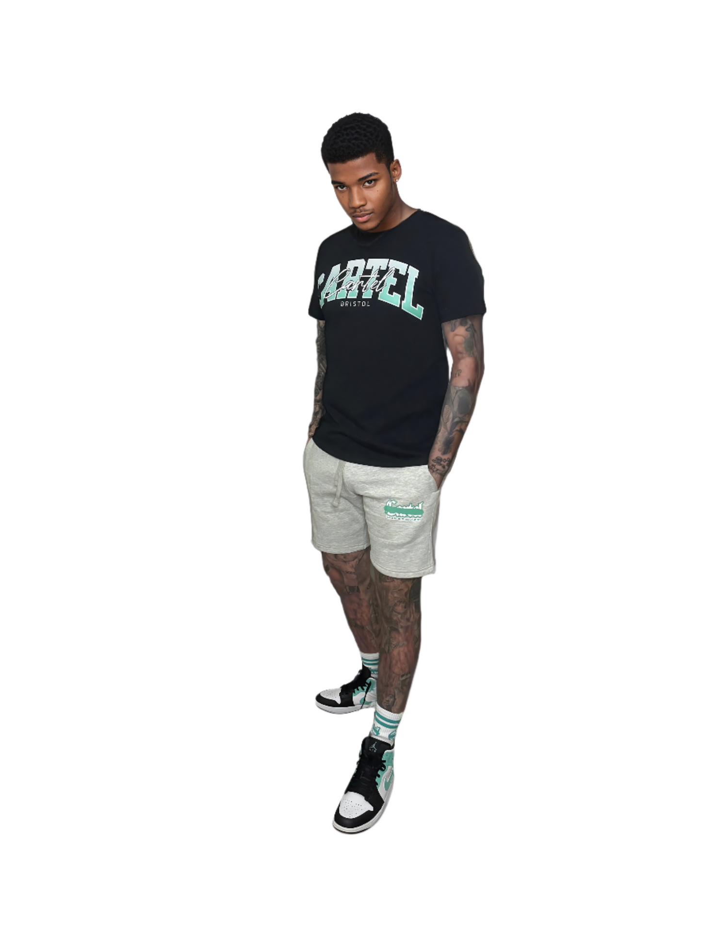 CARTEL SIGNATURE SHORT SET BLACK/GREEN