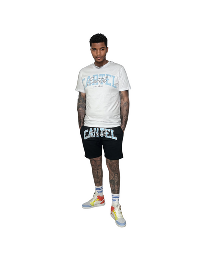 CARTEL SIGNATURE SHORT SET WHITE/BLUE