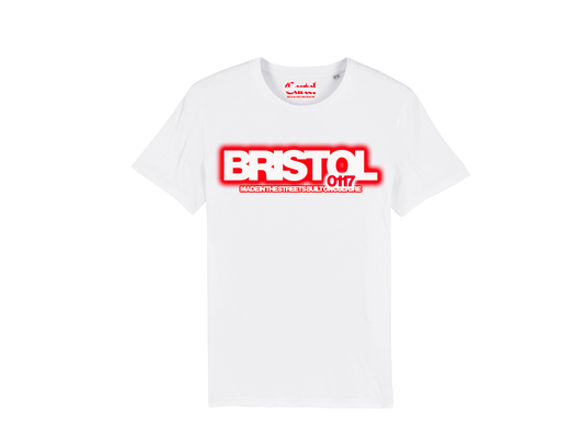 Cartel Bristol 0117 White/Red tee
