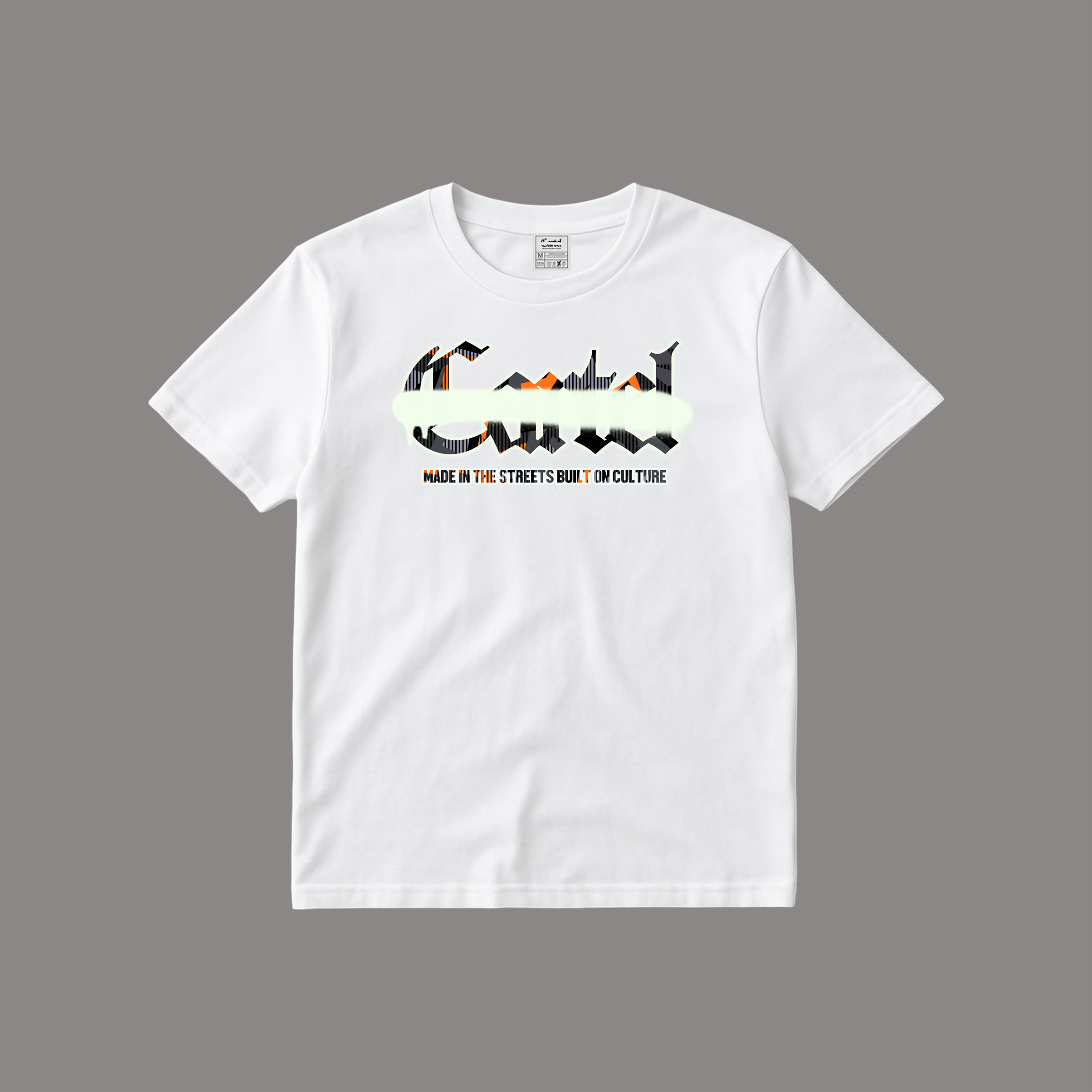 Cartel Orange  Glitch Camo Tee