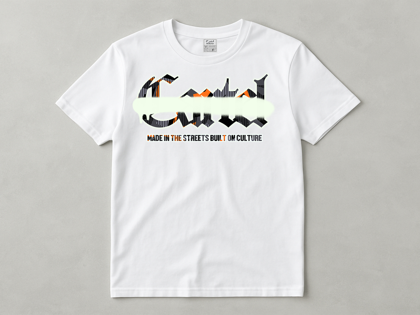 Cartel Orange  Glitch Camo Tee