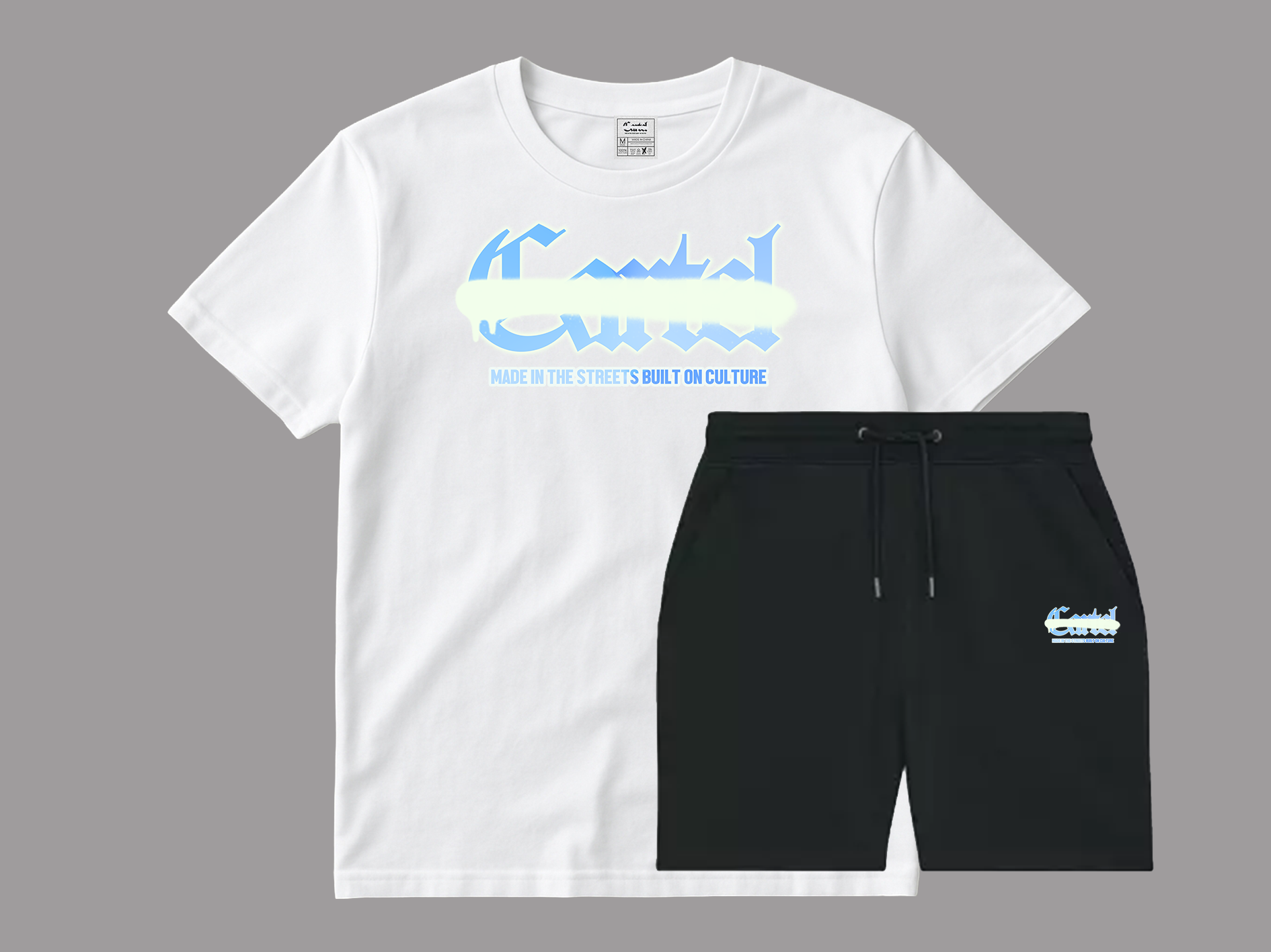 Cartel Blue 2 Tone  Sprayway Short Set