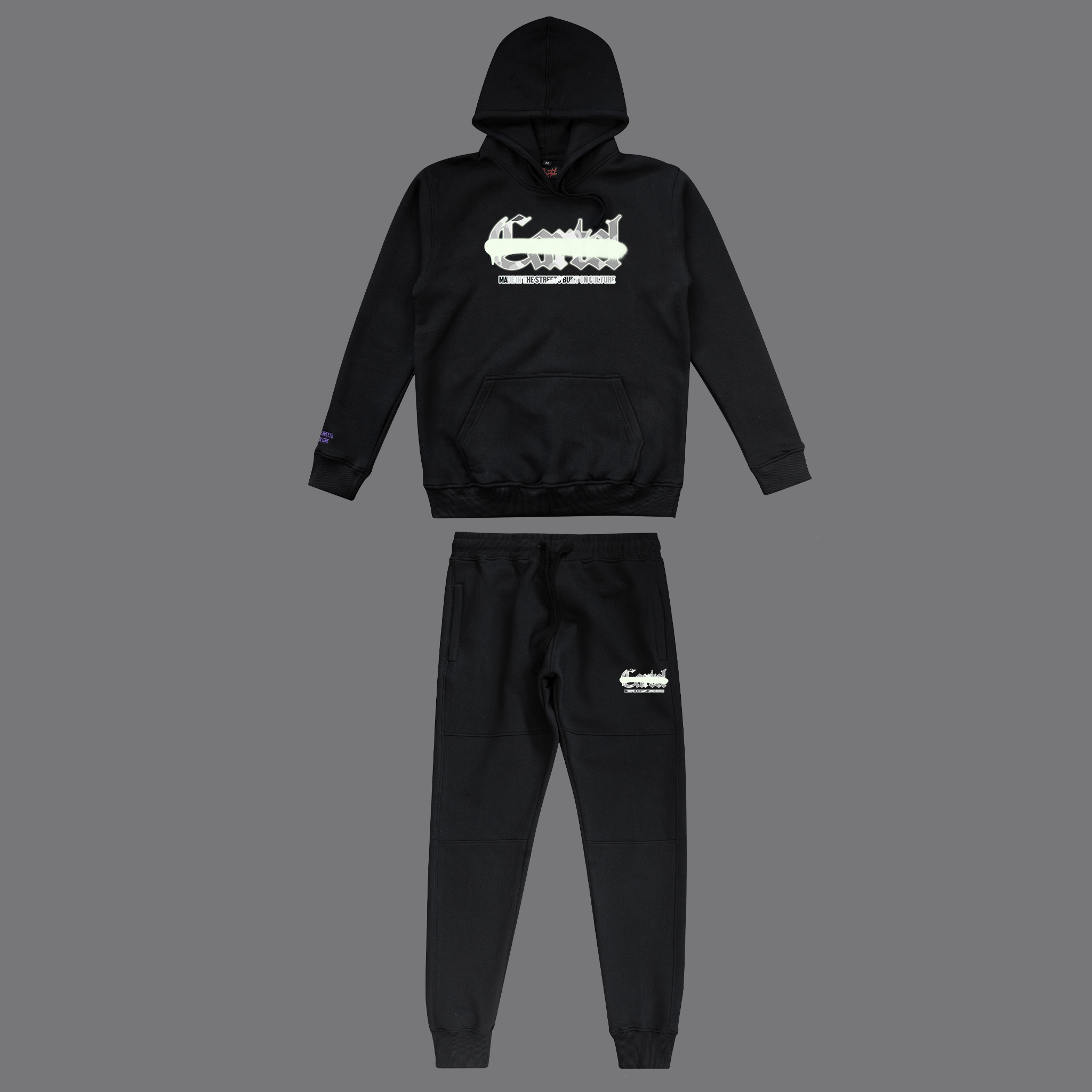 Cartel Grey Camo Sprayway Tracksuit