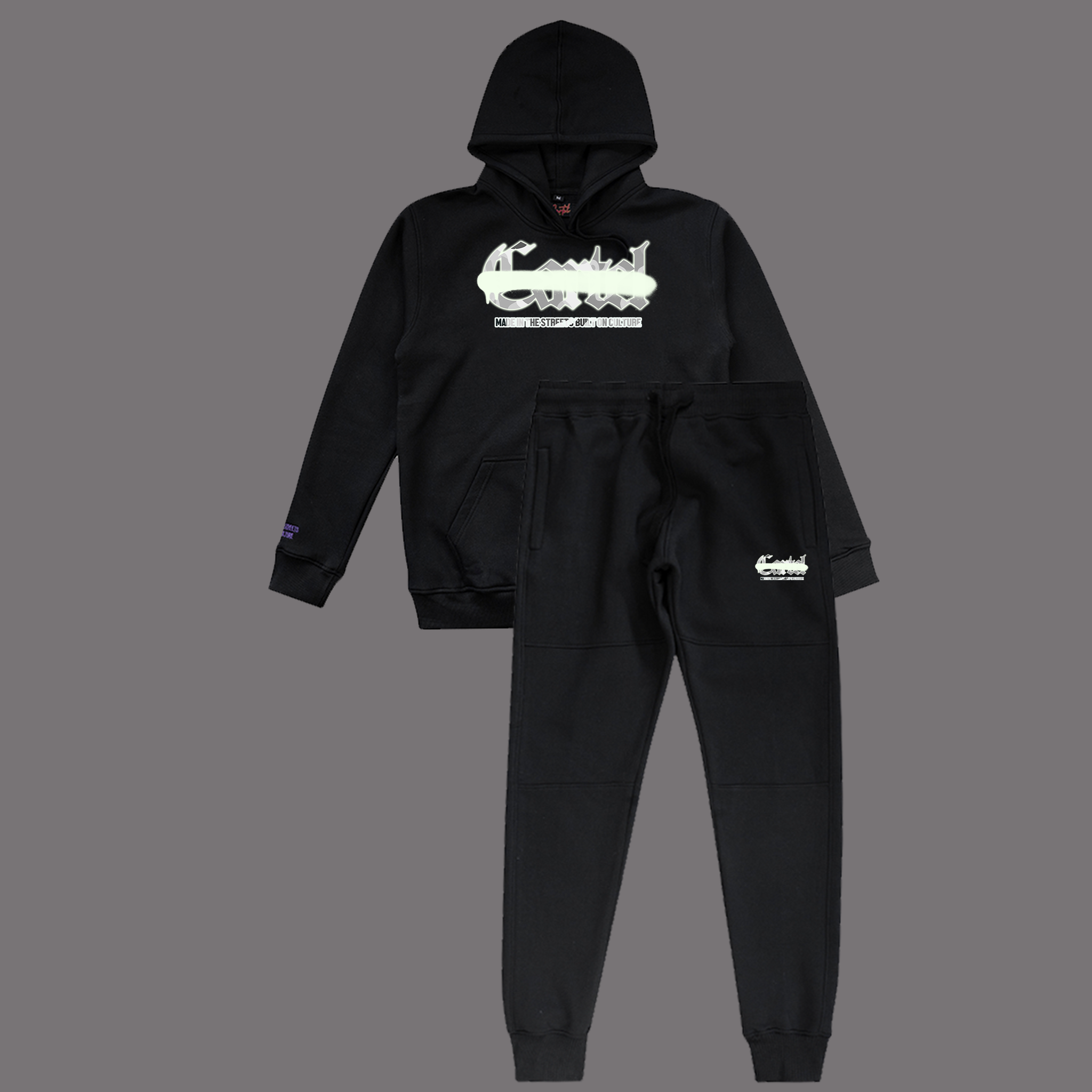 Cartel Grey Camo Sprayway Tracksuit