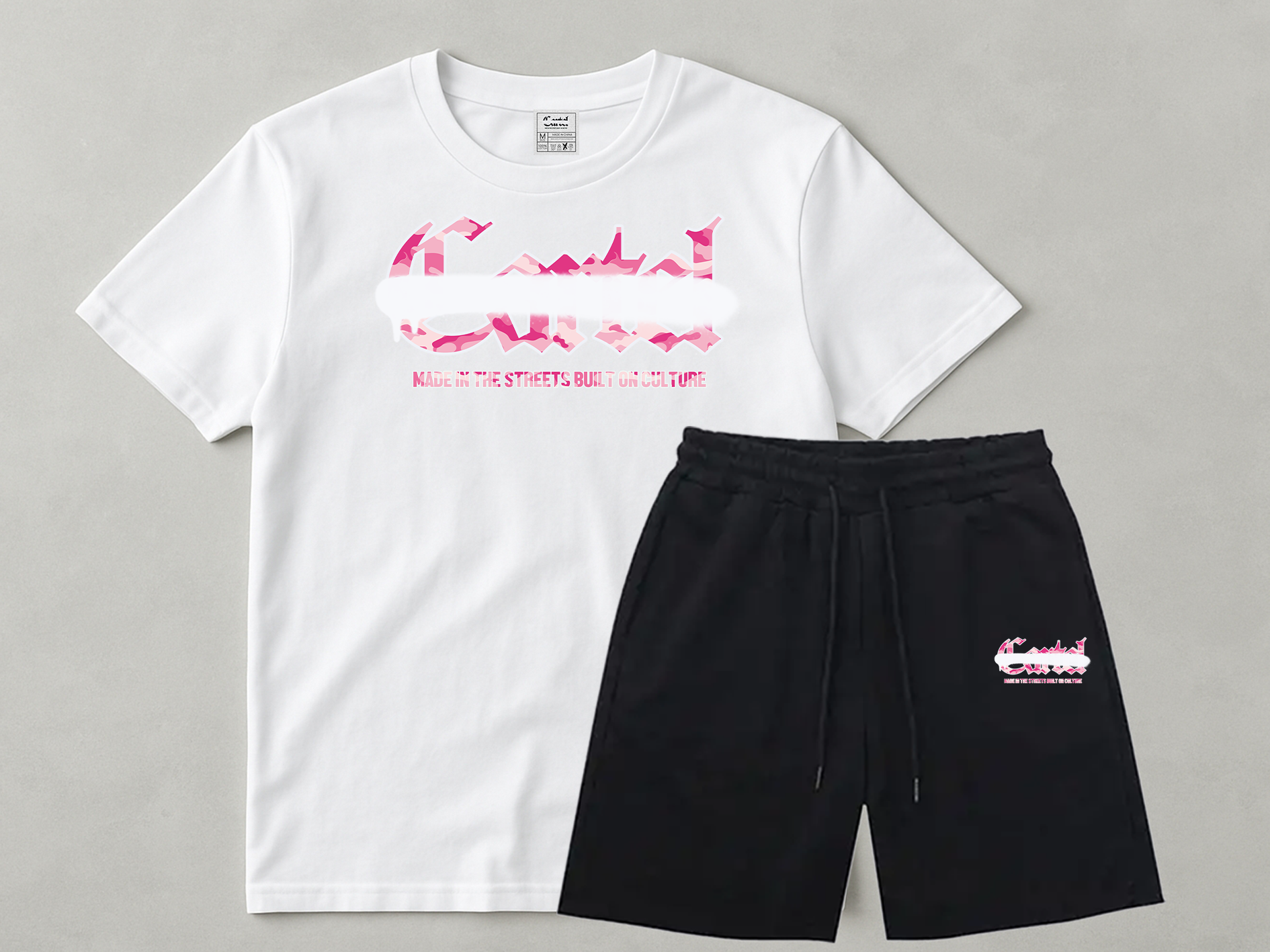 Cartel Pink Camo Sprayway Short Set