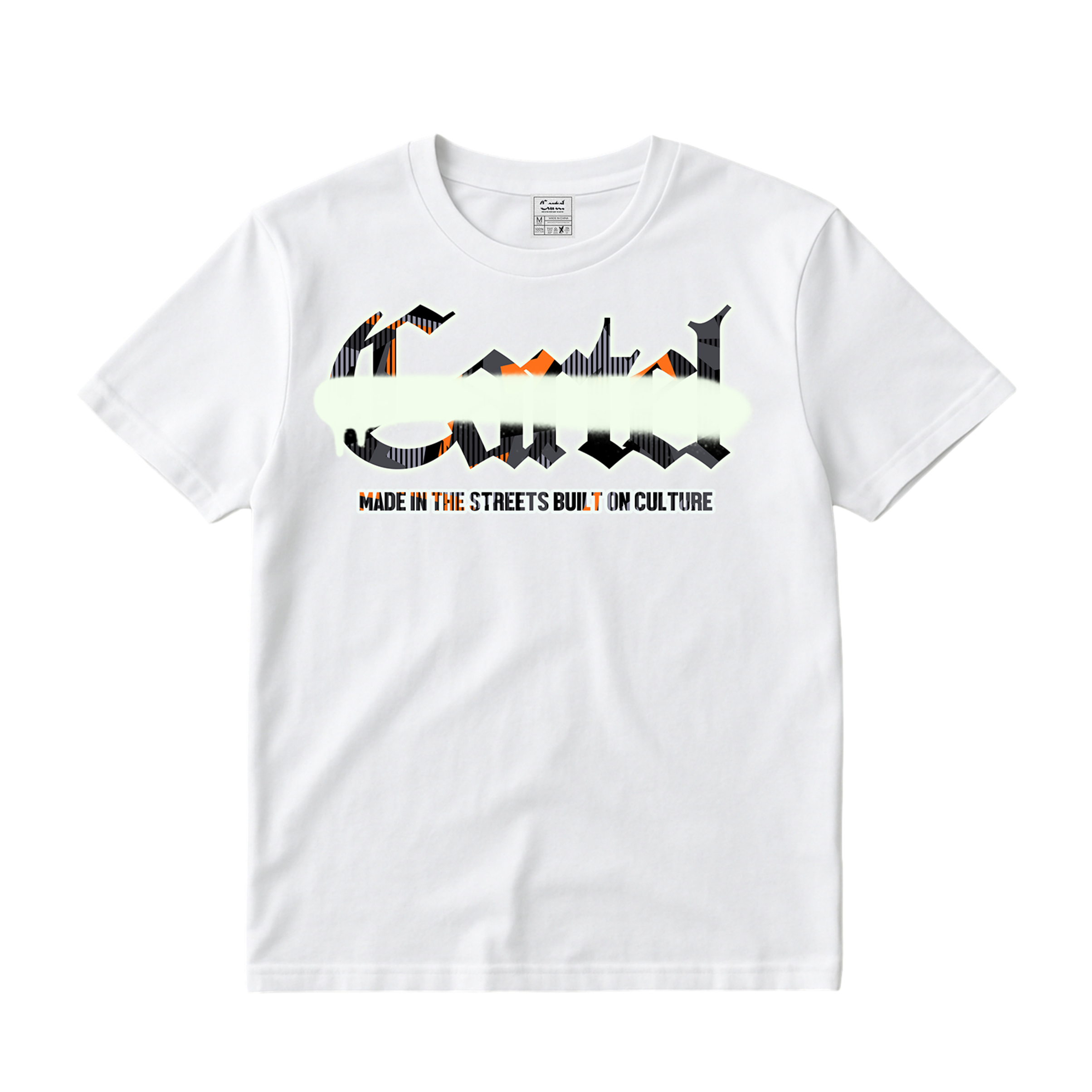 Cartel Orange  Glitch Camo Tee